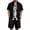 Black, variant on LEKWK Men Linen Sets Outfits 2 Piece Printed Button Down Short Sleeve Collared Tops and Elastic Waist Shorts Loose Summer Beach Vacation Casual Resort Wear