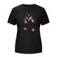 thumbnail image 4 of Moda mujer Casual Primavera Verano o-cuello pulóver imagen Animal manga corta blusa camiseta Tops Fridja gope4870, 4 of 5