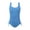 Light Blue, variant on Usaibhir Teen Girls One Piece Swimsuit Adjustable Strap Removable Bra Pads Bathing Suit Girls Ribbed Swimwear 9-16 Years
