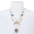 thumbnail image 2 of Collar de metal dorado con capas de corazón tejido Betsey Johnson, 2 of 2