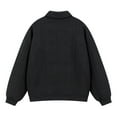 thumbnail image 4 of Men's Sweaters with Collar Long Sleeve Knit Pullover Sweatshirts Long Sleeve Solid Color Fashion Casual Tops (S, Black), 4 of 4