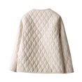 thumbnail image 5 of UPPADA Quilted Jackets for Women's Causal Lightweight Lapel Collar Long Sleeve Oversized Zip Up Winter Coats,Womens Stand Collar Lightweight Quilted Puffer Jacket Beige,XL, 5 of 7