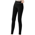thumbnail image 4 of Warm Casual Winter Solid Pants, Soft Clouds Fleece Leggings Women Winter Leggings, 4 of 5