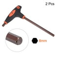 thumbnail image 3 of Uxcell 8mm Hex T-Handle Dual End Wrench Spanner, Metric S2 Steel 2 Pack, 3 of 5