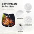 thumbnail image 4 of Cauagu Tennis Ball In Fire1 Print Women's 2 in 1 Running Shorts Athletic Workout Gym Yoga Shorts Running Shorts for Women-XX-Large, 4 of 7
