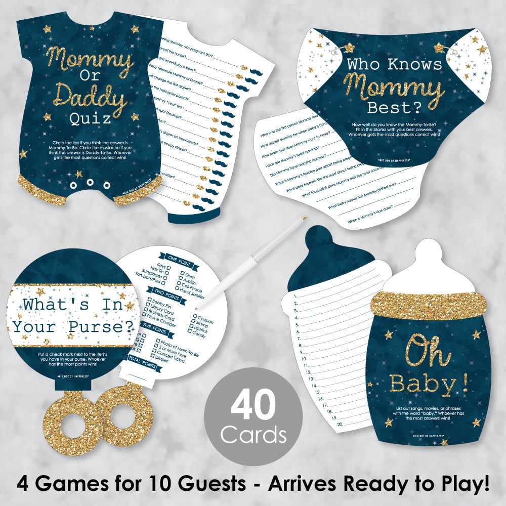 Gold Stars Twinkle Star Guess Who Baby Shower Game Instant Download Mom Or Dad Question Game Printable Games Over The Moon Shower