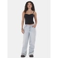 thumbnail image 2 of No Boundaries Baggy Wide Leg Jeans, Women's and Women's Plus, 2 of 5