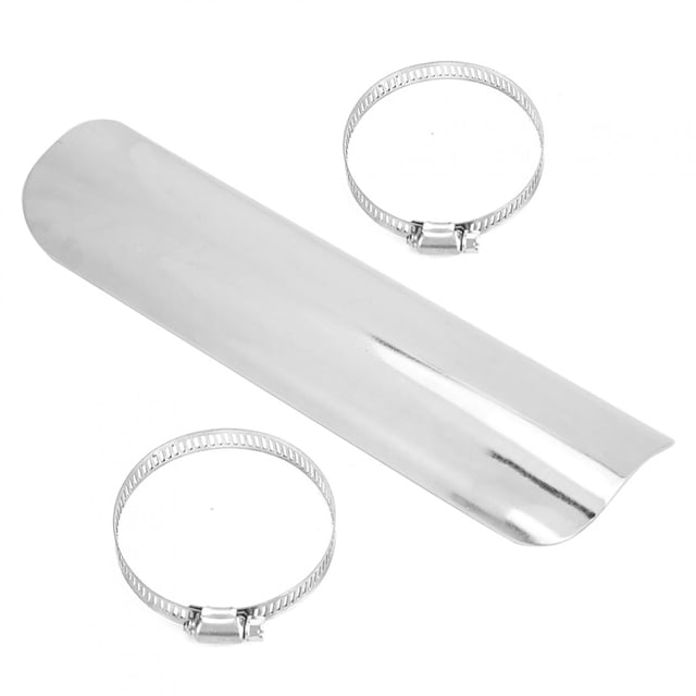 Exhaust Heat Shield, Exhaust Pipe Heat Shield Plate With Adjustable Round Buckle For Universal For Motorcycle Exhaust Pipe