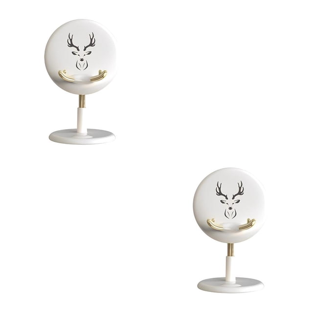 Seitruly Soporte para teléfono Soporte de escritorio Montaje perezoso Estilo de dibujos animados Conveniencia Soporte para teléfonos con Blanco 2piezas