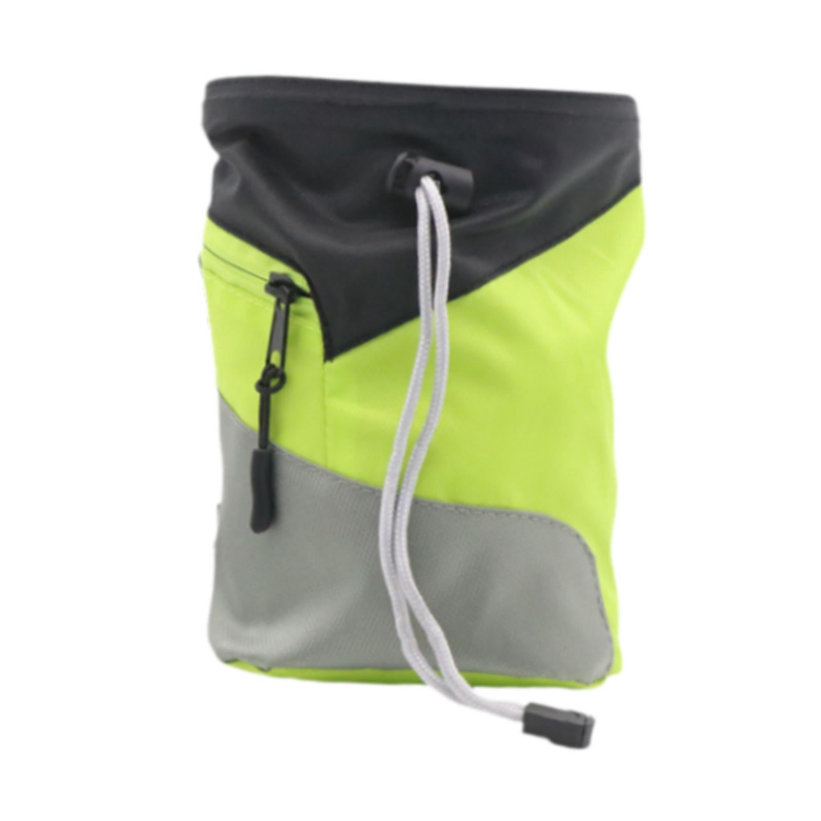 Baoblaze Chalk Bag for Rock Climbing Chalk Carrier Bag Lightweight Waist Belt with Zipper Grey Green