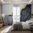 thumbnail image 2 of Black White Marble Blackout Curtains for Bedroom/Living Room, Pinch Pleated Black Out Curtains, Retro Modern Abstract Marble Crack Room Darkening Window Drapes with Hooks 2 Panels, 39"x70", 2 of 8