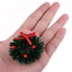 thumbnail image 4 of Coronas navideñas en miniatura perfecl 10 Piezas para casas de 1/12 manualidades y decoraciones navideñas, 4 of 8