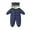 Dark Blue, variant on Gubotare Toddler Baby Boy Winter Jacket Baby Girls Boys Fashion Suit Hooded Snowsuit Jumpsuit Down Coat Romper Padded,Dark Blue 0-3 Months