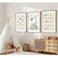 thumbnail image 4 of Dinosaur Kids Playroom Canvas Wall Hieng ABC Alphabet Painting Picture Wall Decor Funny Nursery Poster Print Hiengwork for Children Room Boy Room Girls Room Bedroom Home Decoration, 4 of 6