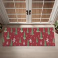 thumbnail image 2 of Red Christmas Tree and Snowflake Pattern Door Rugs,Washable Non Slip Door Mats Indoor,Decorative Door Mats,Entry Mat Indoor for Entrance,Bedroom,Kitchen,Bathroom,16"x47", 2 of 6