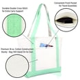 thumbnail image 4 of DALIX Happy Easter Womens Classic Premium Embroidered Tote Bag in Mint Green, 4 of 6