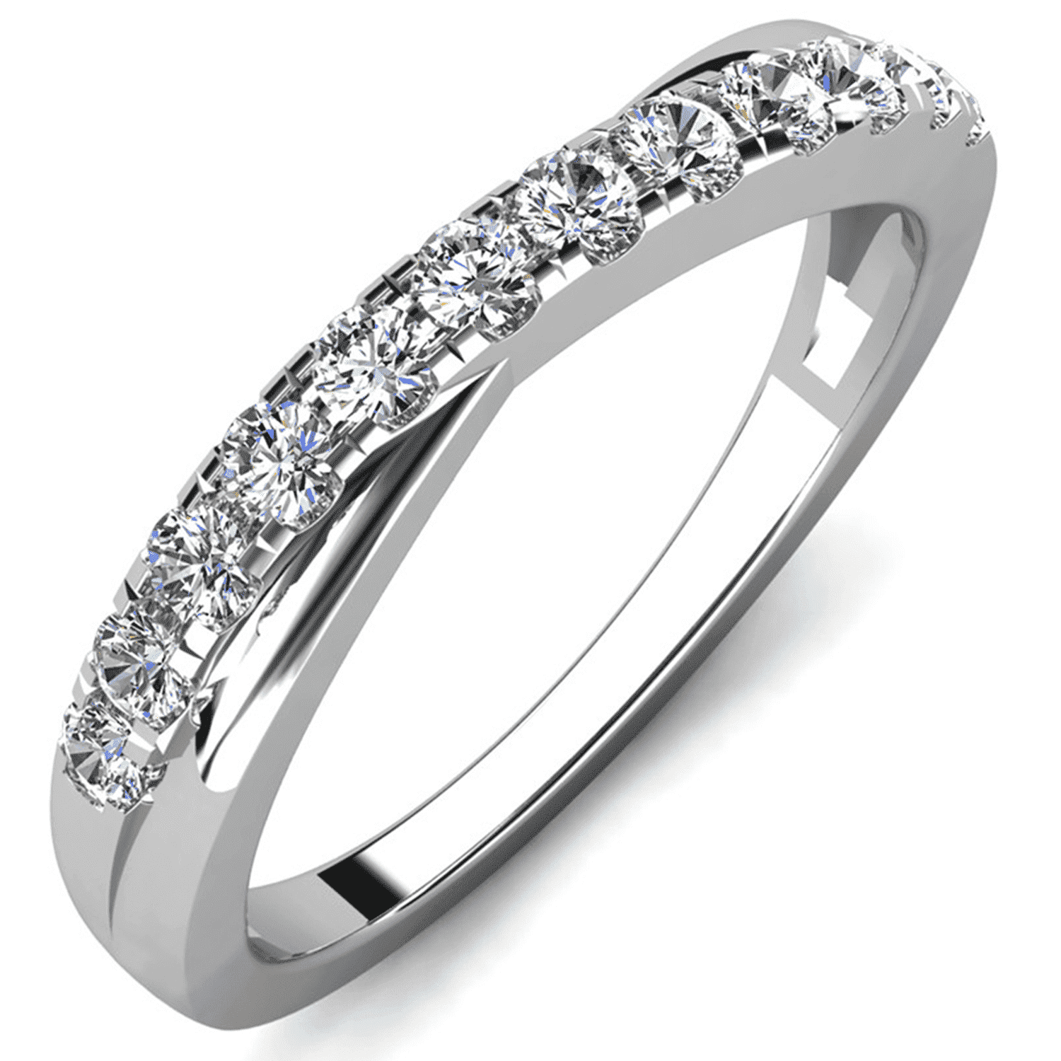 Moissanite by Cate & Chloe Emerson 925 Sterling Silver Promise Ring 0.36TCW for Women, Gift for her