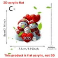 thumbnail image 3 of chaungfeng 2025 Christmas Snowman Ornaments, 3.15 Inch 2D Christmas Tree Pendant Acrylic Decorations, for Winter Party Shopping Mall Holiday Window Scene Layout Wreath Car Rearview Mirror, 3 of 4