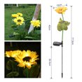 thumbnail image 2 of Lámpara solar enchufable de 2 piezas para exteriores, impermeable, simulación de girasol, lámpara de decoración de jardín, 2 of 5