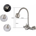 thumbnail image 5 of Versatile Kitchen Faucet, Wall Mounted Tap With Stainless Steel Construction, 360° Swivel Rotatable For Comprehensive Cleaning Solutions, 5 of 5