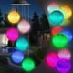 thumbnail image 1 of Campana de viento solar de perla excepcional para exteriores. Lámpara solar blanca para jardín con 6 luces., 1 of 5