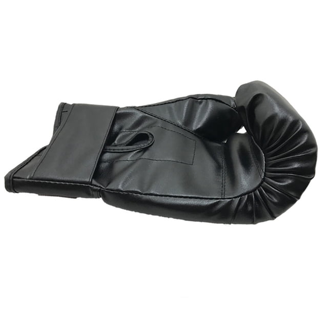 Guantes Boxeo Muay Thai Karate Punzonado PU Entrenamiento Negro 2pcs Sywqhk Para Estrenar