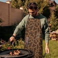 thumbnail image 4 of Leopard Print Adjustable Waterproof Apron for Adults 33x27 Inch – Cooking Apron with 2 Large Pockets, Durable Polyester Bib for Kitchen, Baking, BBQ, and Home Use, 4 of 6