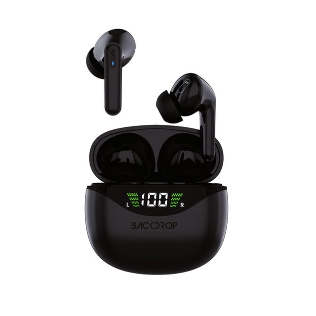 Audífonos Bluetooth Táctiles True Wireless Backdrop TWS-3B inalámbricos Negros