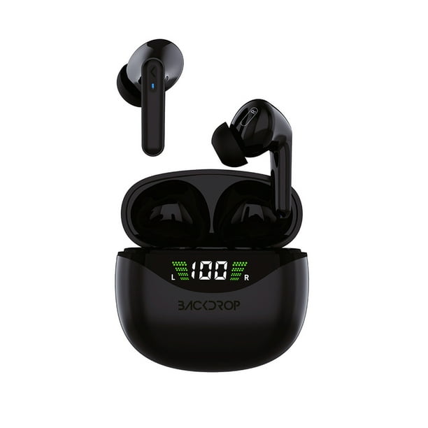 Audífonos Bluetooth Táctiles True Wireless Backdrop TWS-3B inalámbricos Negros