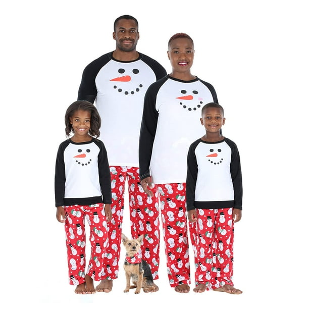 Our Family Pjs Matching Family christmas Snowman Fleece Pajama Sets,  Snowman, Medium, Womens (PJ Set) 