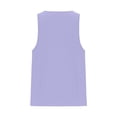 thumbnail image 4 of safuny Clearance Summer Women's Trendy Cotton Linen Tank Top Lavender Print Cami Top Sleeveless Vest Round Neck Top Embroidered Elegant Fit Clothing Fashion Purple M, 4 of 4