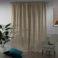 thumbnail image 2 of 3S Brother's Solid Luxury Matte Velvet Soft Curtains Set of 2 Panels Hanging Back Tap & Rod Pocket Home Décor Bedroom Kitchen Office Windows Room Darkering ( Ecru-52"x108"), 2 of 6