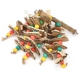 thumbnail image 1 of Juguete colgante para morder pájaros, hojas de maíz, jaula de madera natural, juguete para masticar para loros, loros grises africanos, cacatúas y guacamayos., 1 of 14