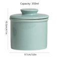thumbnail image 1 of Pot à Beurre avec Couvercle Moderne Rond en Céramique Assiettes à Beurre Tartinables en Porcelaine Récipient de Rangement pour Fromage Bleu, 1 of 6