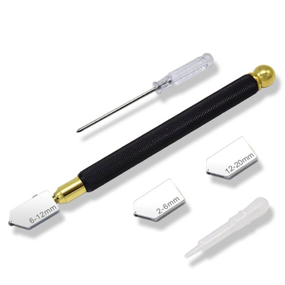 Glass Cutter Tool Kit,7Pcs Glass Cutter Alloy Glass Cutting Tool Glass Cutter Custom Engineered