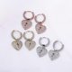 thumbnail image 4 of Nuevos pendientes de corazón de 16 mm de moda para mujer, de alta calidad, con circonita cúbica helada, joyería delicada de moda Hip Hop para regalo, oro, 4 of 5