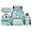 Starfish Green, variant on Jeiento Pink Axolotl 17 Inch Kids Water-Resistant School Backpack Set 4-Piece Lunch Bag Pencil Case Water Bottle Holder Cute Lightweight Large Capacity Bookbag for Students