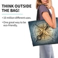 thumbnail image 2 of Balery Vintage Compass Bolsa Tote Estilo Estético con Cremalleras, Bolsa de Hombro, Bolsa de Compras Grande y Plegable, 2 of 8
