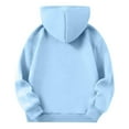 thumbnail image 4 of Byoo Big Girls Casual Hoodie Solid Color Hooded Sweatshirt Kids Unisex Pullover Top, 4 of 6