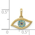 thumbnail image 3 of 14K Blue CZ Eye Pendant QYC1362, 3 of 3
