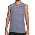 thumbnail image 4 of Telankuip 2026 Summer Lightweight Breathable Workout Tank Tops for Men Fashion Camouflage Print Crewneck Sleeveless Tee Vest for Exercise and Fitness Daily Wear 0-Blue XXXL, 4 of 5
