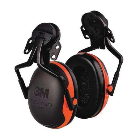 Peltor X1 Hard Hat Mounted Ear Muffs, 21 dB NRR, Passive, Orange X1P5E