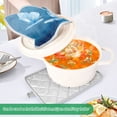 thumbnail image 4 of 2 Pack Pot Holders for Kitchen Heat Resistant Hot Pads Sets for Cooking Baking Abstract Blue and White Butterfly, 4 of 7