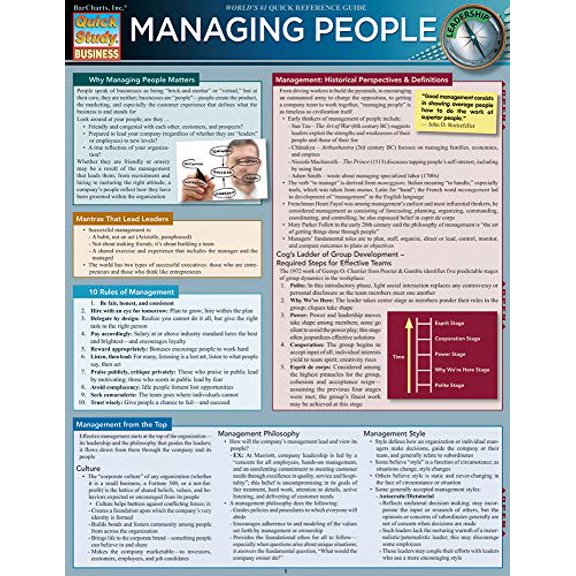 Pre-Owned Managing People (Quick Study Business), 9781423216469, 1423216466, Paperback, First Edition edition