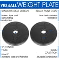 thumbnail image 3 of Yes4All 15 lbs Standard Weight Plates, 1 inch Cast Iron Weight Plates for Dumbbells, Pair, 3 of 7