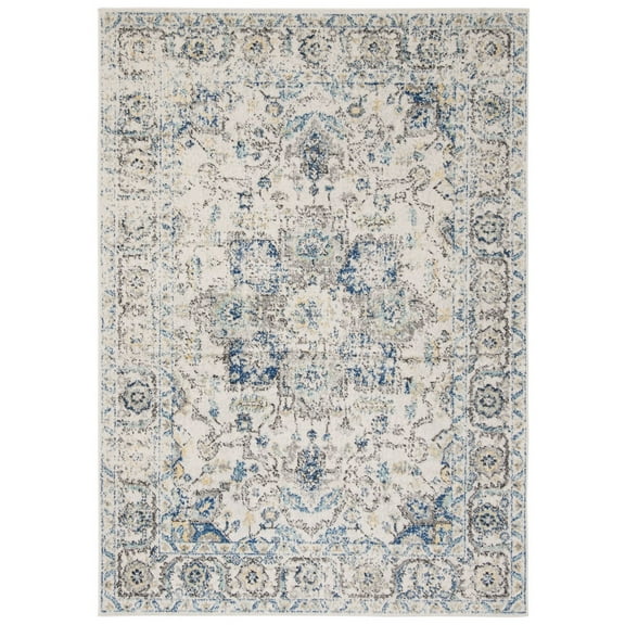 SAFAVIEH Madison Katina Traditional Area Rug, Grey/Ivory, 4' x 6'