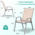 thumbnail image 2 of Dovov Outdoor Patio Dining Chairs Set of 6, Outdoor Textilene Stacking Chairs Patio Stackable High Back Armchairs, Beige, 2 of 9