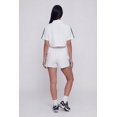 thumbnail image 4 of Women's Nylon Varsity Stripe Drawstring Waist Shorts, 4 of 4