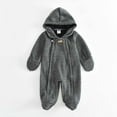 thumbnail image 2 of Newborn Baby Jumpsuit Winter Warm Insulated Water Repellent Hooded Romper One-Piece Outfit with Non-Slip Cuffs for Infant Boys Girls Outdoor Activities Newborn Baby Jumpsuit, 2 of 9