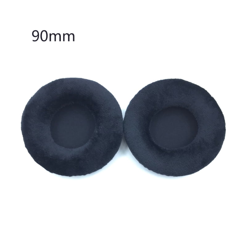 90mm 2PCS Black Cover Ear Pads Headset Parts Headphone Soft Replacement Earbuds 